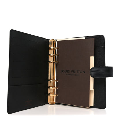 Louis Vuitton Epi Medium Ring Agenda Cover Black 5 of 6