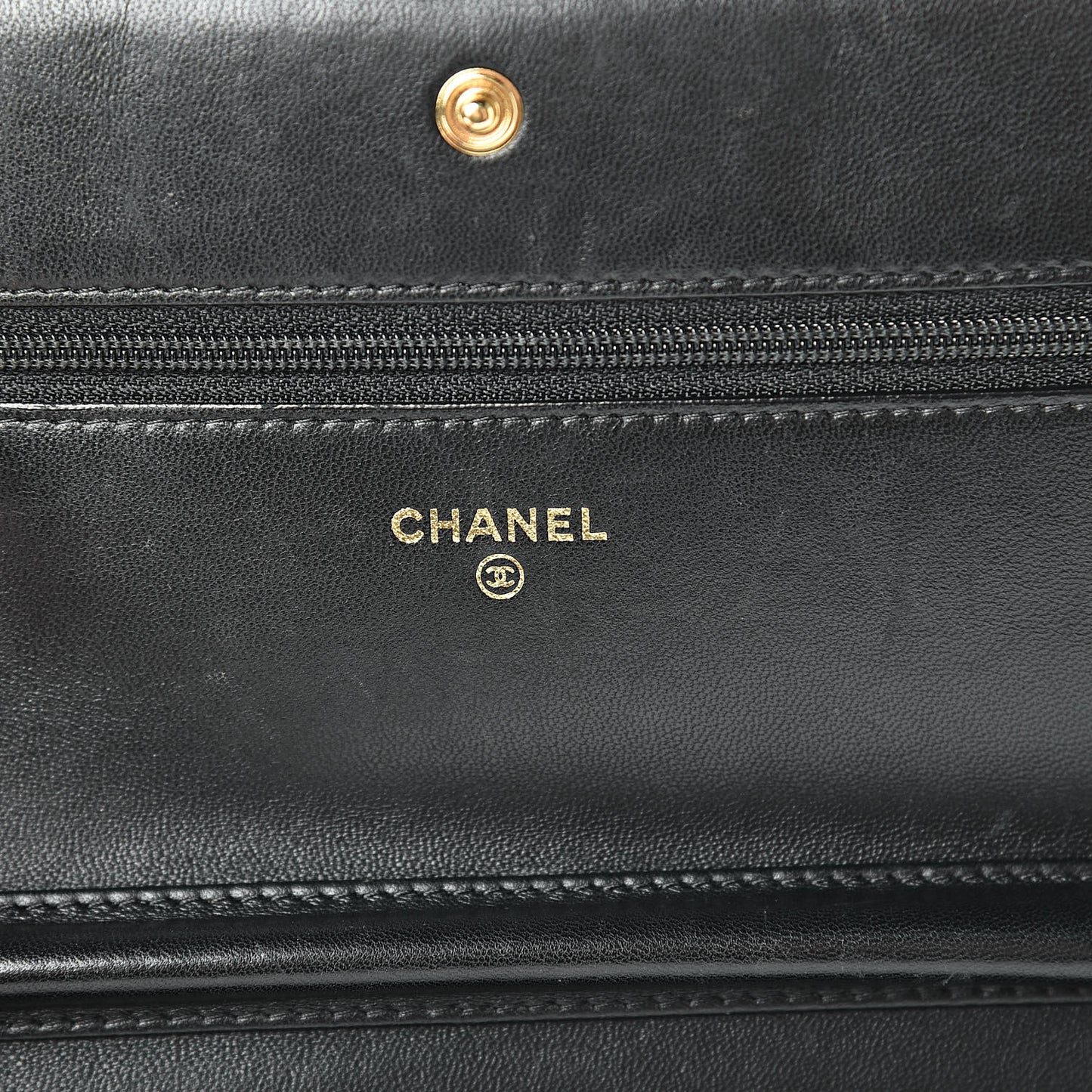 Lambskin Quilted Boy Wallet On Chain WOC Black