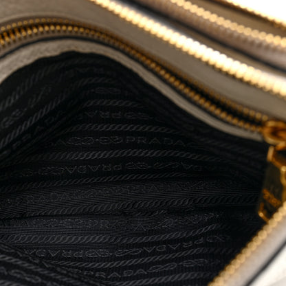 Prada Vitello Phenix Double Zip Crossbody Bag White 7 of 11