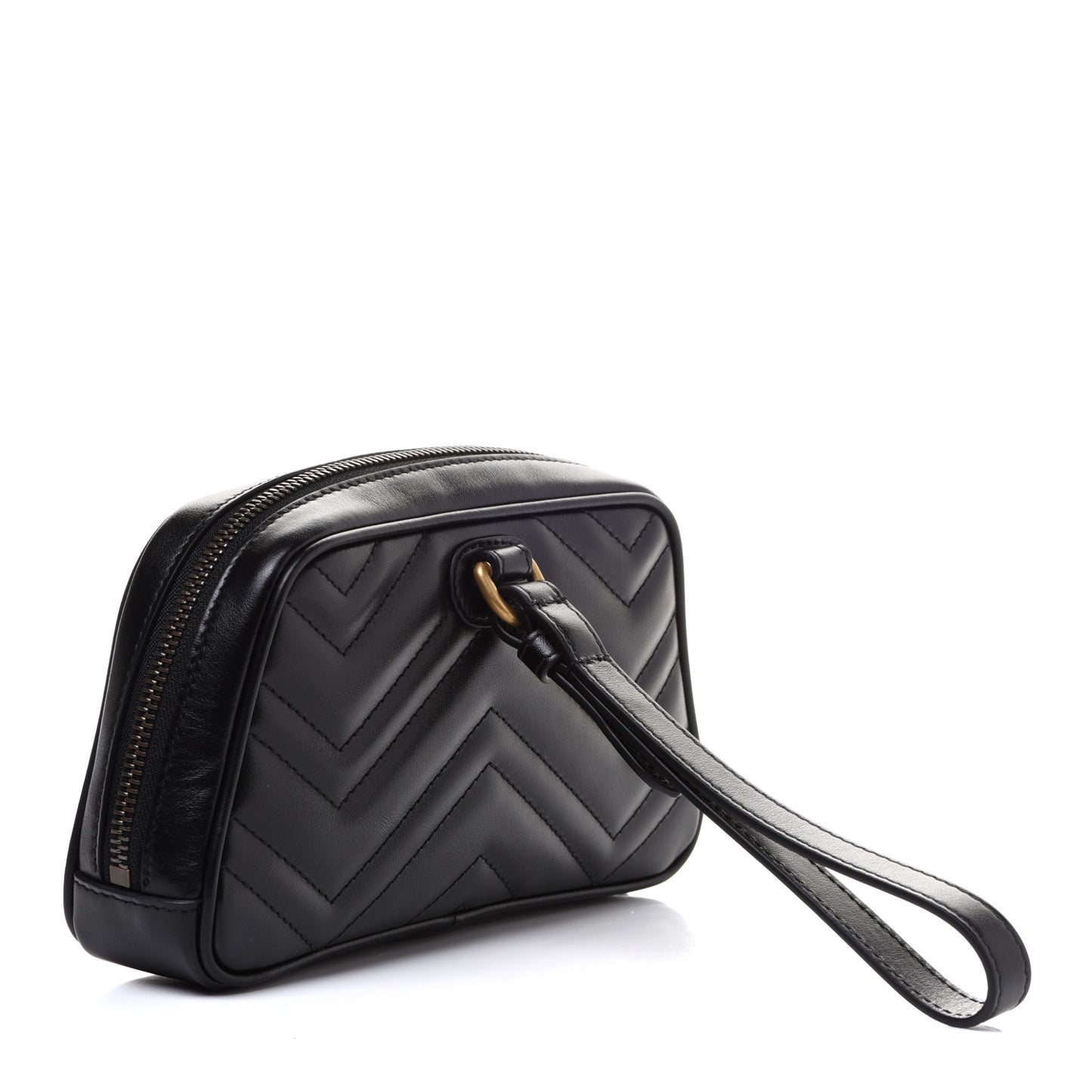 Calfskin Matelasse GG Marmont Wristlet Black