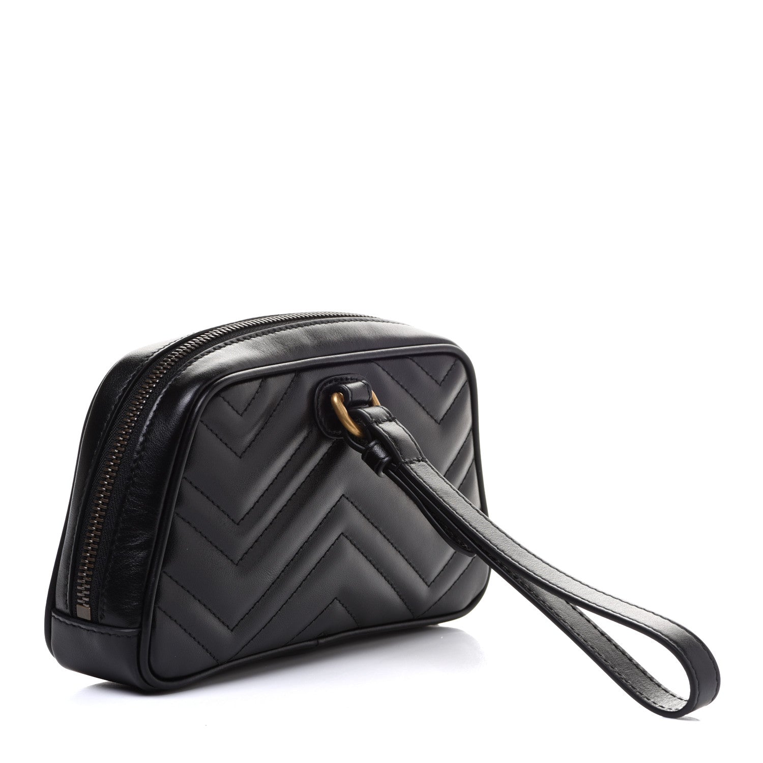 Gucci Calfskin Matelasse GG Marmont Wristlet Black 4 of 12