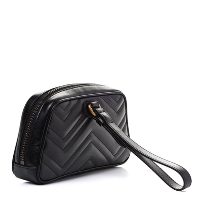 Gucci Calfskin Matelasse GG Marmont Wristlet Black 4 of 12