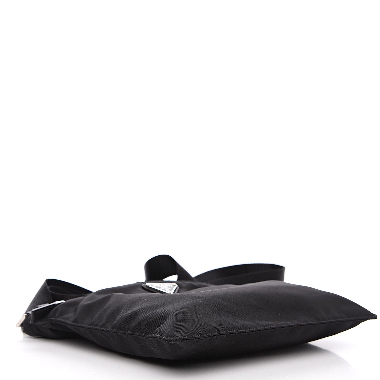 Prada Nylon Flat Messenger Bag Black 3 of 7