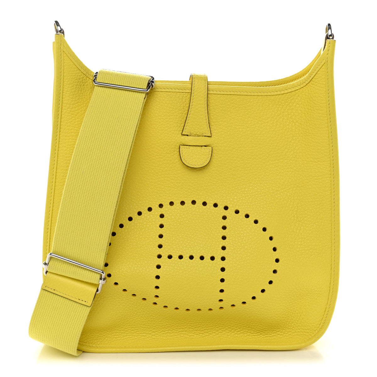 Hermes Taurillon Clemence Evelyne III PM Lime 1 of 11