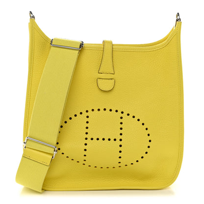 Hermes Taurillon Clemence Evelyne III PM Lime 1 of 11