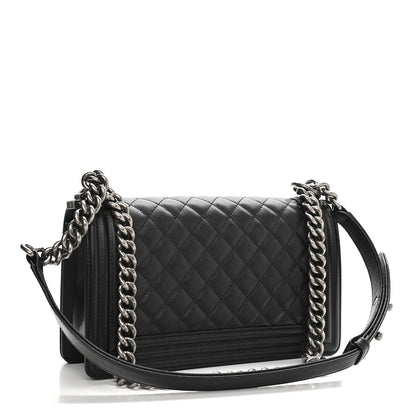 Chanel Caviar Quilted Medium Boy Flap Black 3 of 11