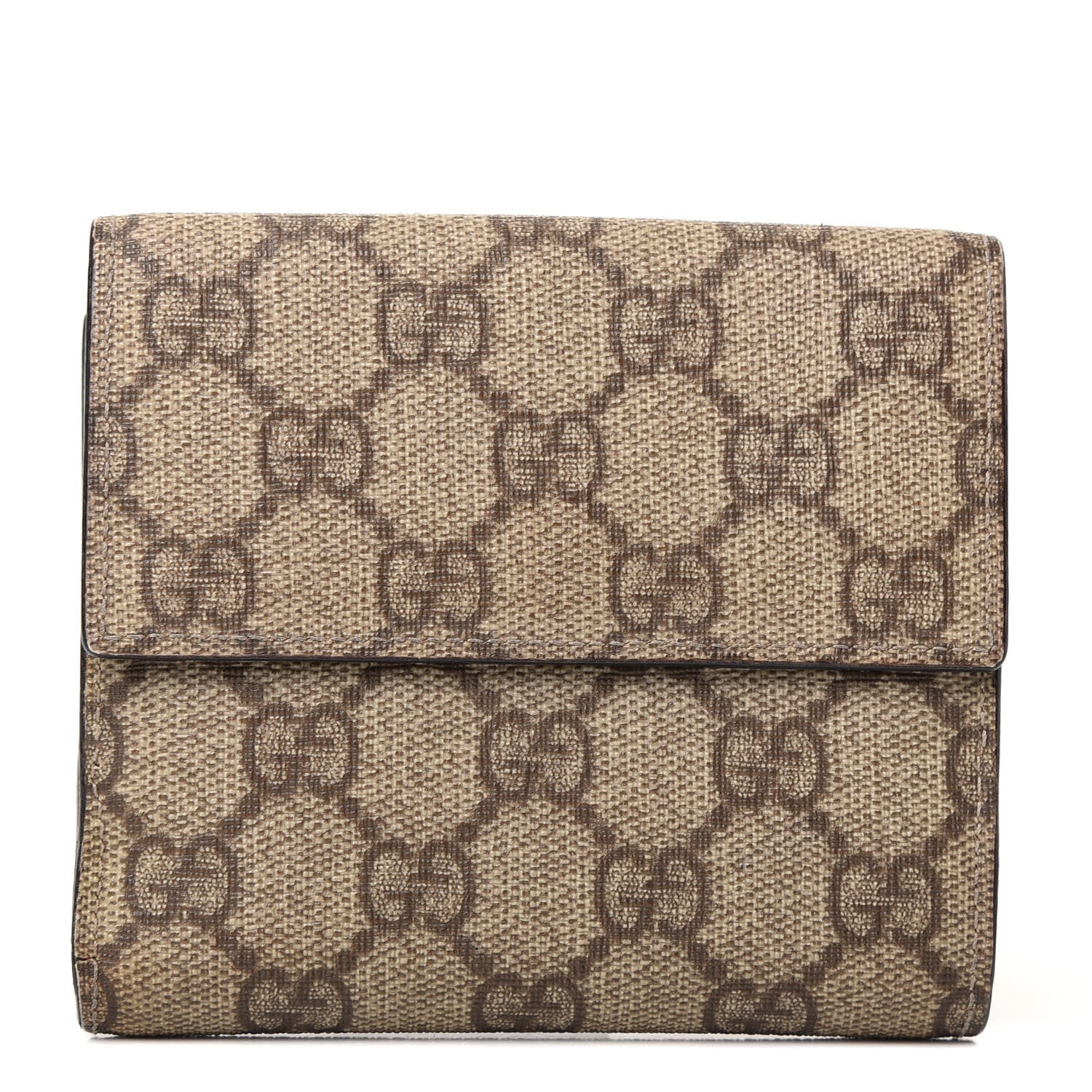 Gucci GG Plus Monogram Ladies GG French Flap Wallet Green 1 of 6