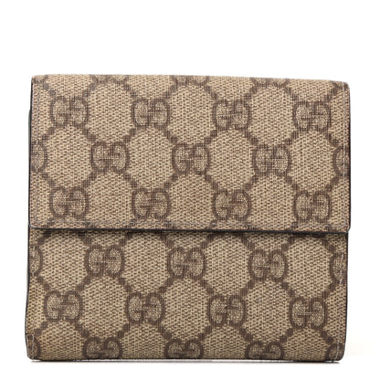 Gucci GG Plus Monogram Ladies GG French Flap Wallet Green 1 of 6