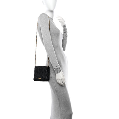 Miu Miu Nappa Matelasse Chain Crossbody Black 2 of 12
