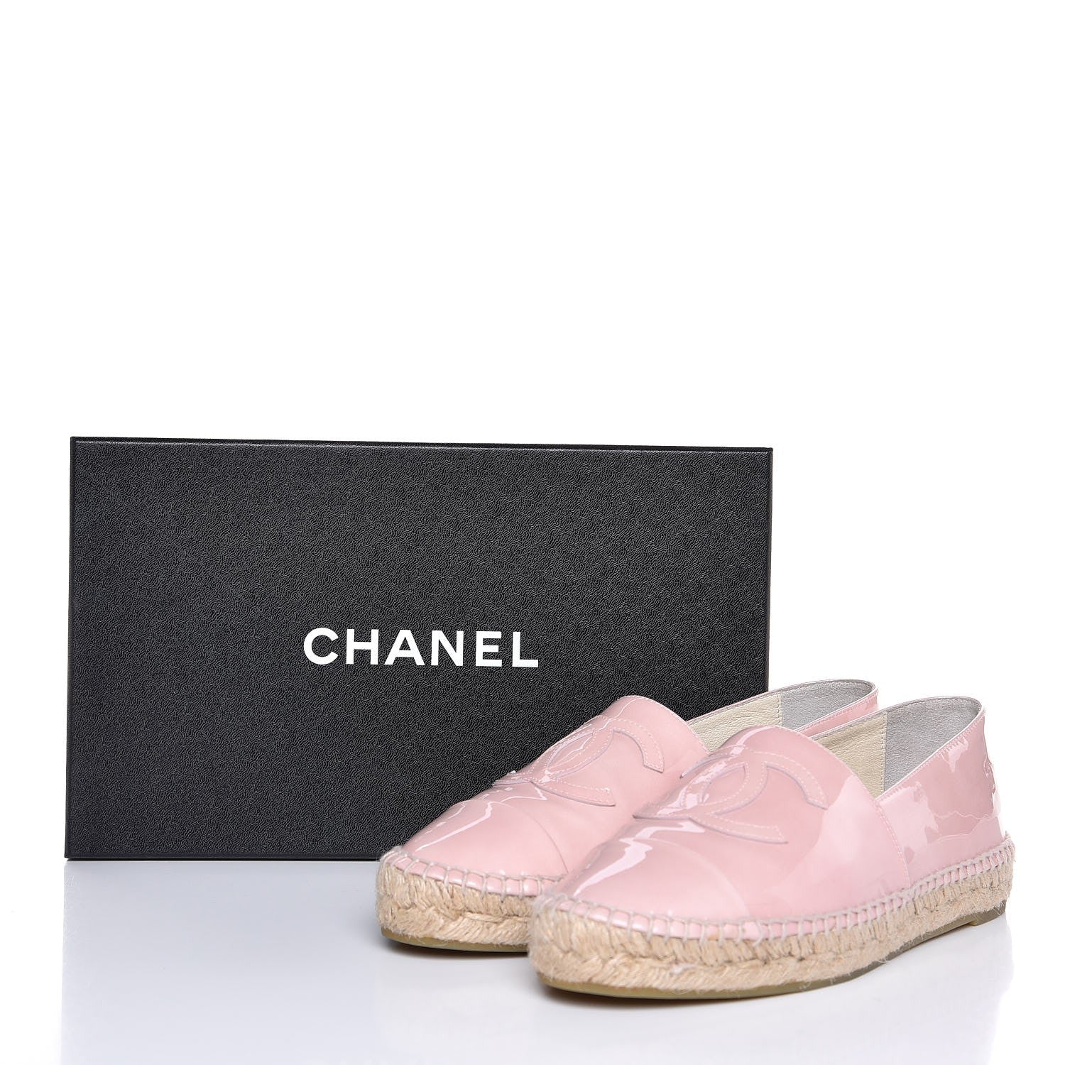 Chanel Patent CC Espadrilles 38 Pink 10 of 10