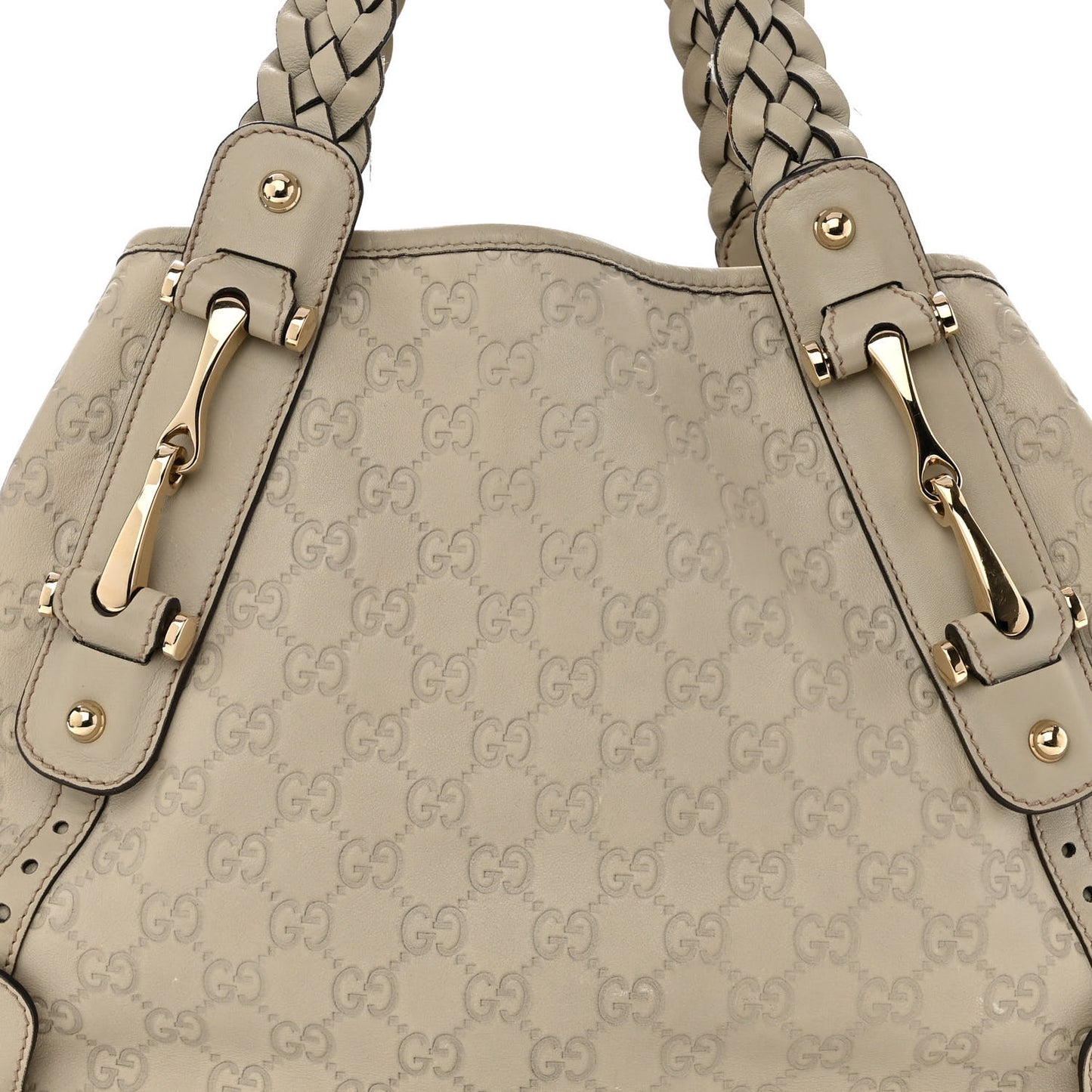 Guccissima Small Pelham Shoulder Bag Off White
