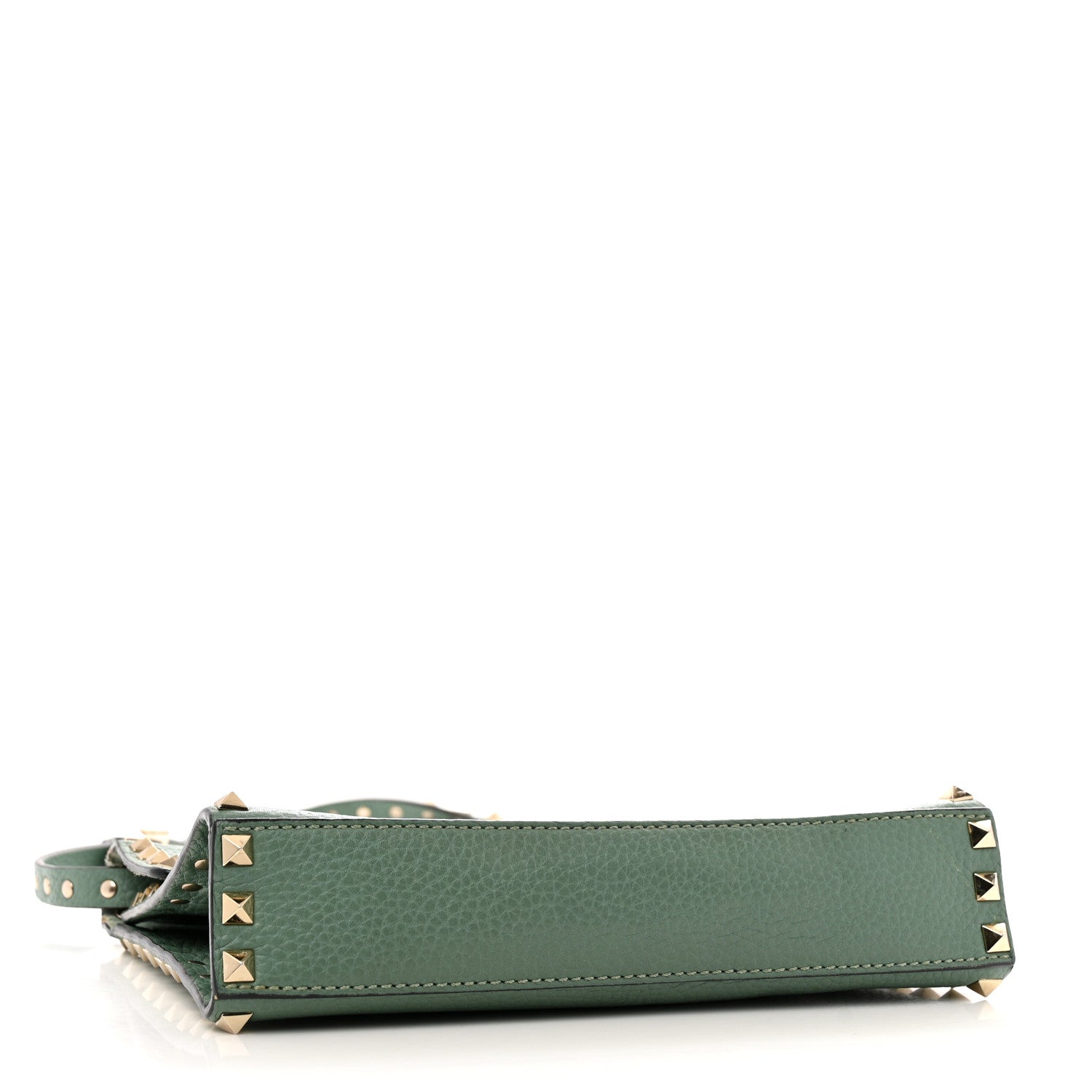 Valentino Garavani Pebbled Calfskin Medium Rockstud Flip Lock Crossbody Bag Light Green 4 of 16