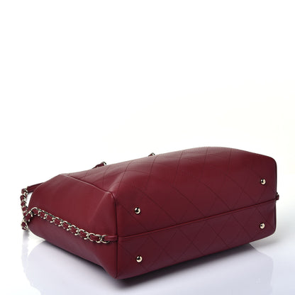 Chanel Bullskin Stitched Medium Shopping Bag Burgundy 5 of 10