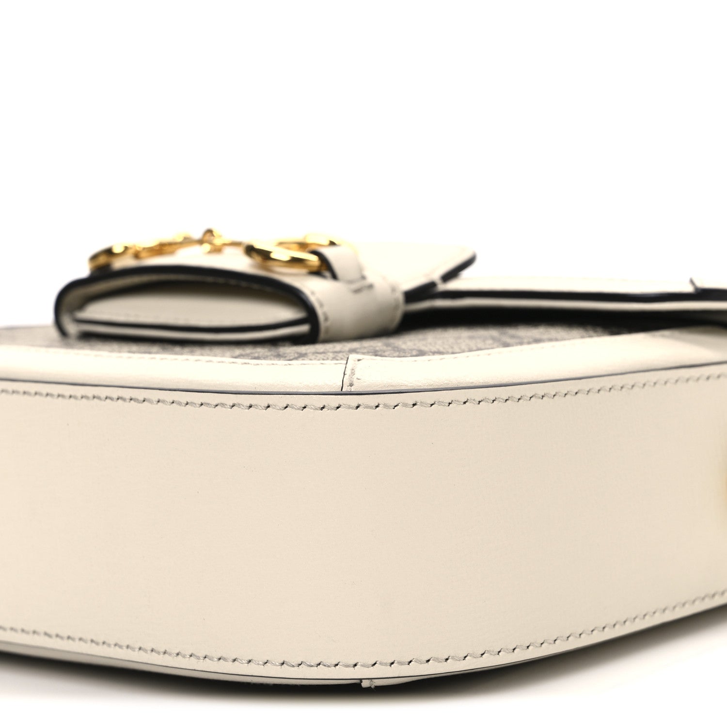 Gucci GG Supreme Monogram Web Mini Horsebit 1955 Shoulder Bag Beige Mystic White 10 of 11