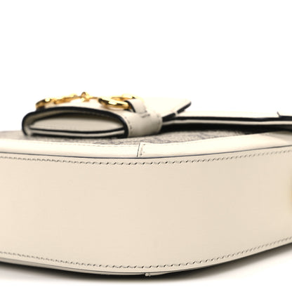 Gucci GG Supreme Monogram Web Mini Horsebit 1955 Shoulder Bag Beige Mystic White 10 of 11
