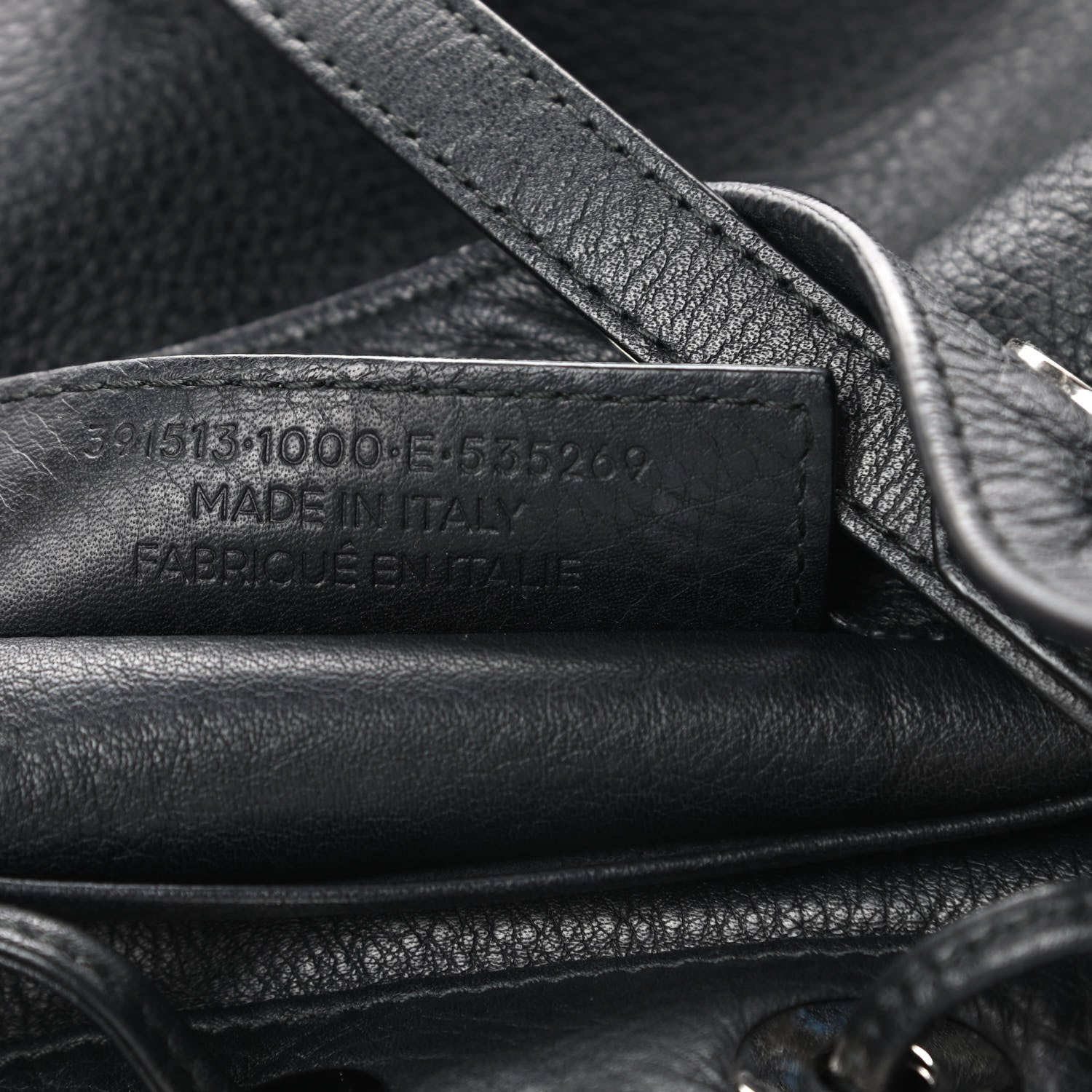 Balenciaga Veau Papier Plate Small Bucket Bag Black 7 of 10