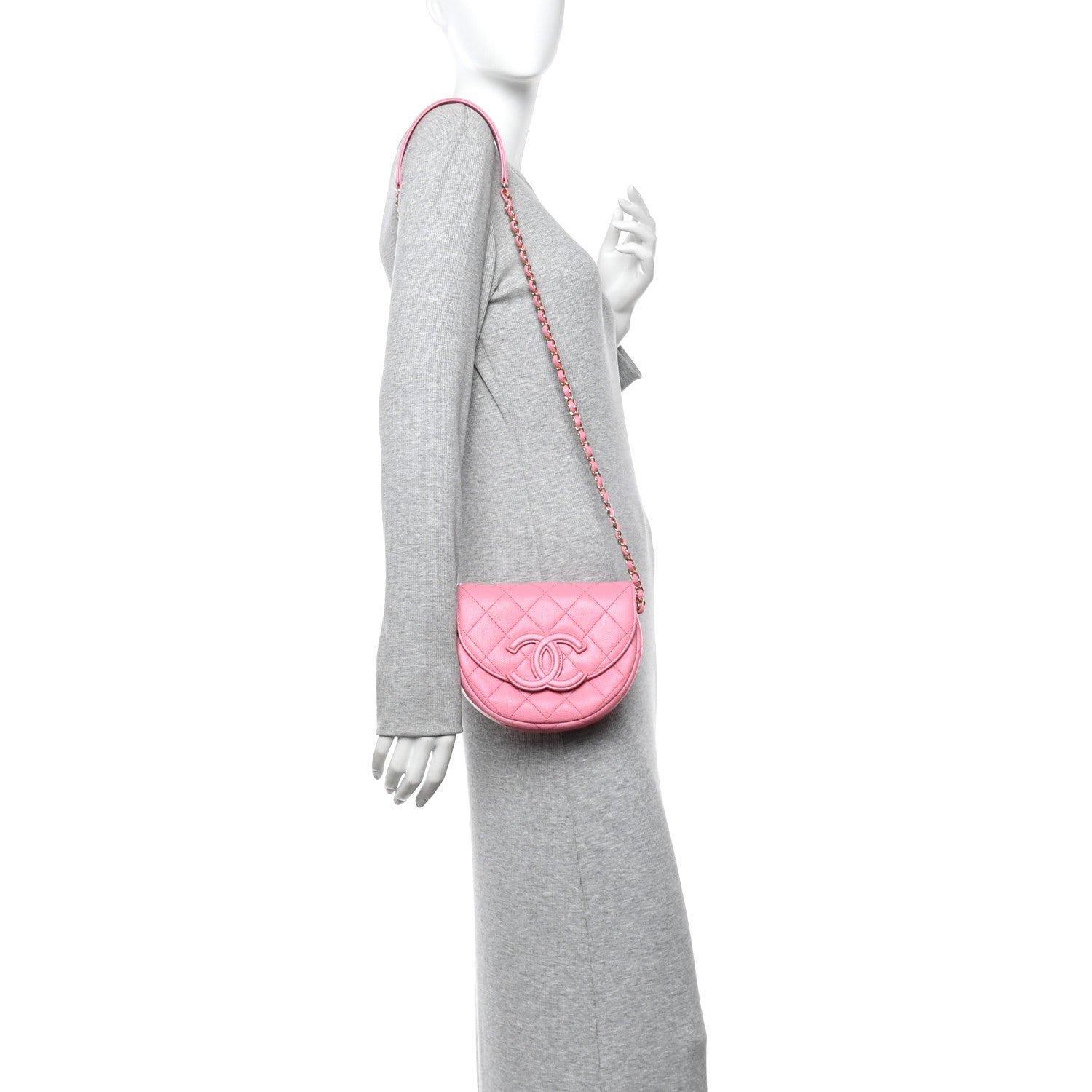 Chanel Caviar Quilted Mini Messenger Flap Light Pink 2 of 13