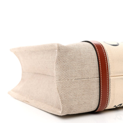 Chloe Cotton Calfskin Medium Woody Ribbon Tote White Brown 9 of 11