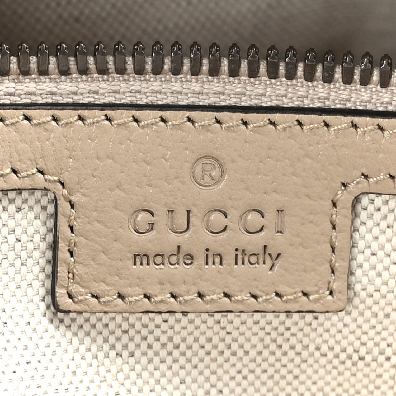 Gucci GG Supreme Monogram Textured Dollar Calfskin Web Medium Savoy Duffle Bag Beige Mystic White Oatmeal 6 of 10