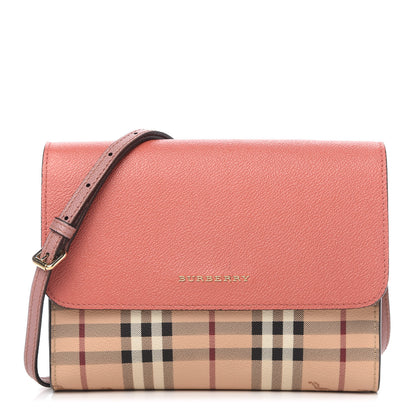 Burberry Derby Calfskin Haymarket Check Small Loxley Crossbody Cinnamon Red Multicolor 1 of 11