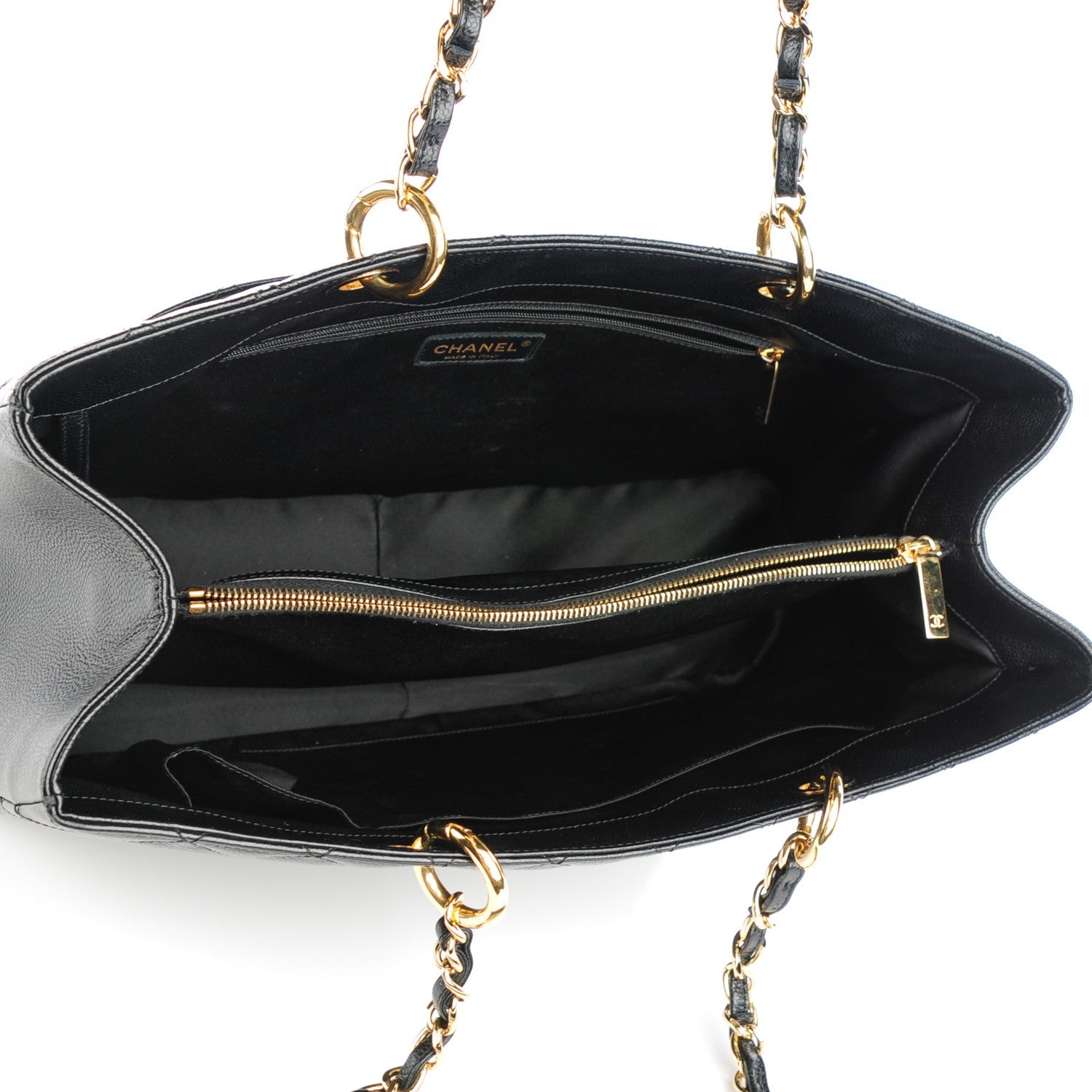 Chanel Caviar Quilted XL Grand Shopping Tote GST Black 5 of 7