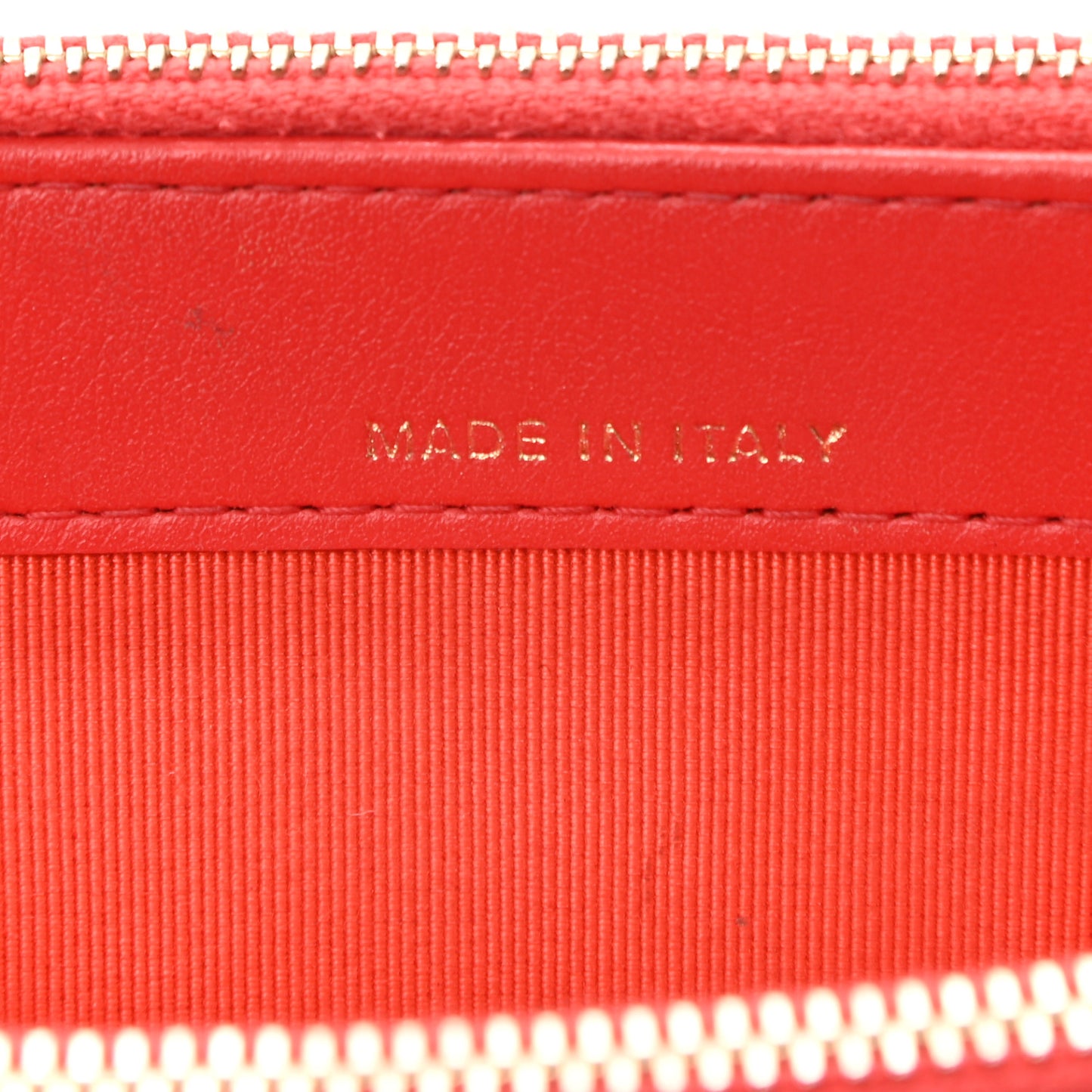 Caviar Quilted Small Clutch With Chain Red