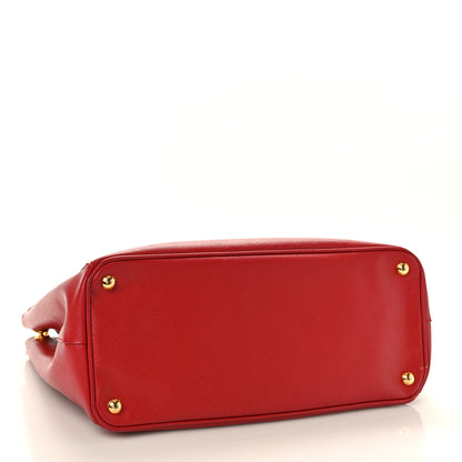 Prada Saffiano Large Galleria Double Zip Tote Fuoco 4 of 11
