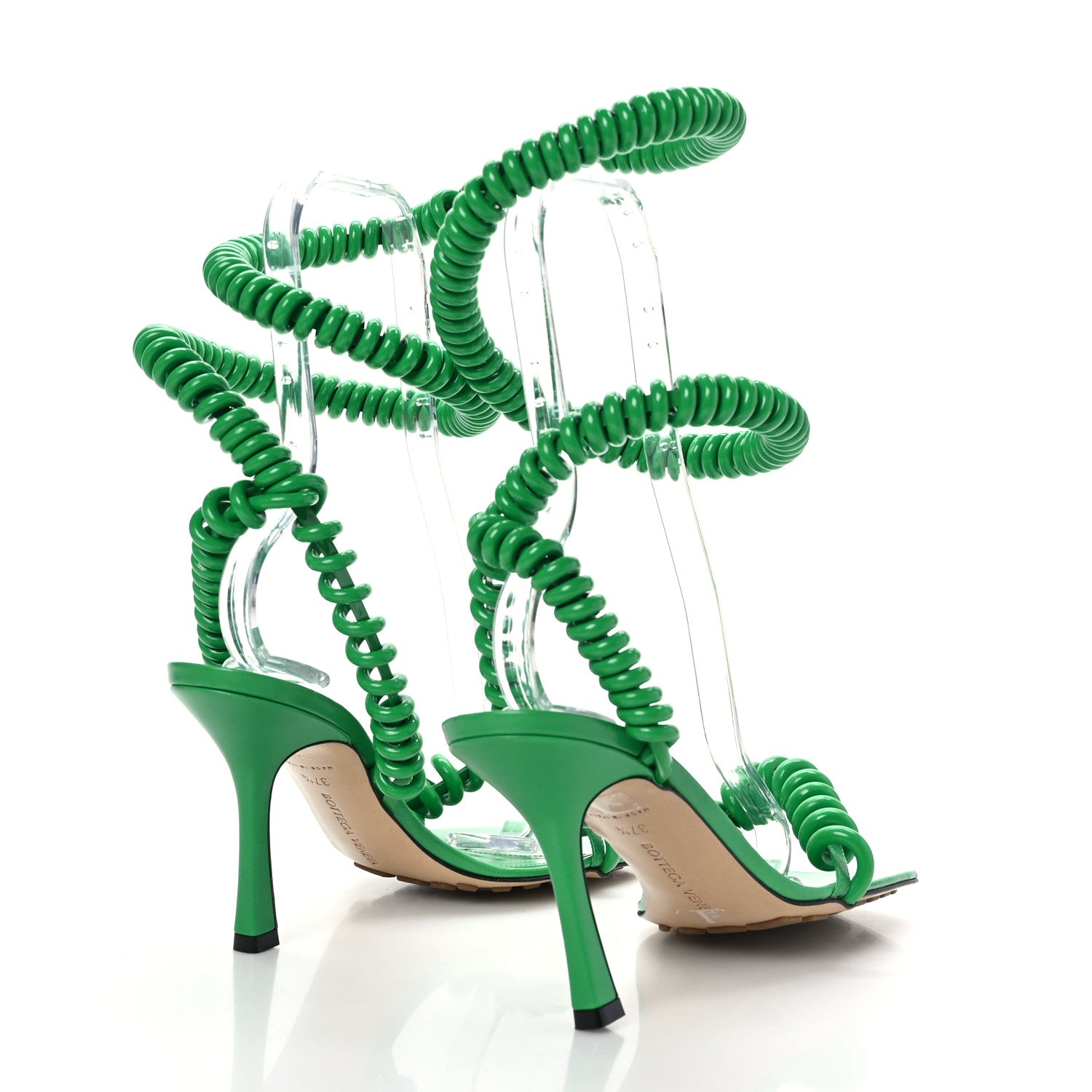 Bottega Veneta Rubber Wire Nappa Stretch 90mm Sandals 37.5 Grass 4 of 7