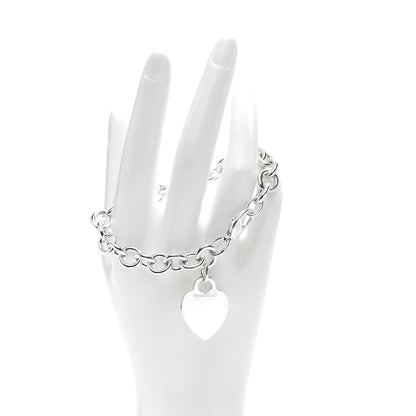 Tiffany Sterling Silver Heart Tag Charm Bracelet 2 of 5