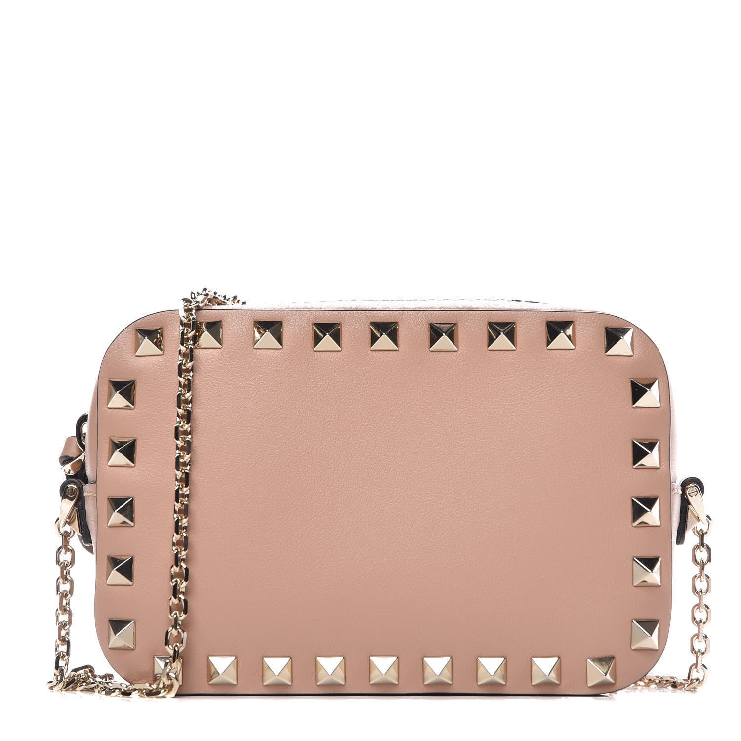 Valentino Garavani Calfskin Small Rockstud Chain Camera Crossbody Bag Skin Sorbet 1 of 7
