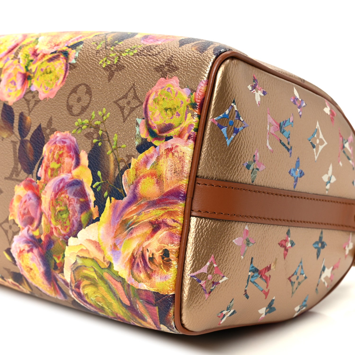 Louis Vuitton Metallic Monogram LV Garden Speedy Bandouliere 25 Gold 9 of 10
