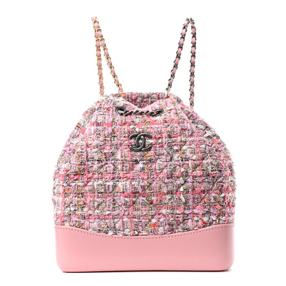 Chanel Tweed Calfskin Quilted Gabrielle Backpack Pink 1 of 9