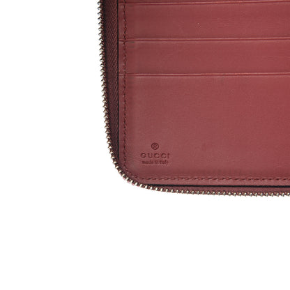 Gucci GG Supreme Monogram Blooms Zip Around Wallet Beige Multicolor Dry Rose 5 of 11