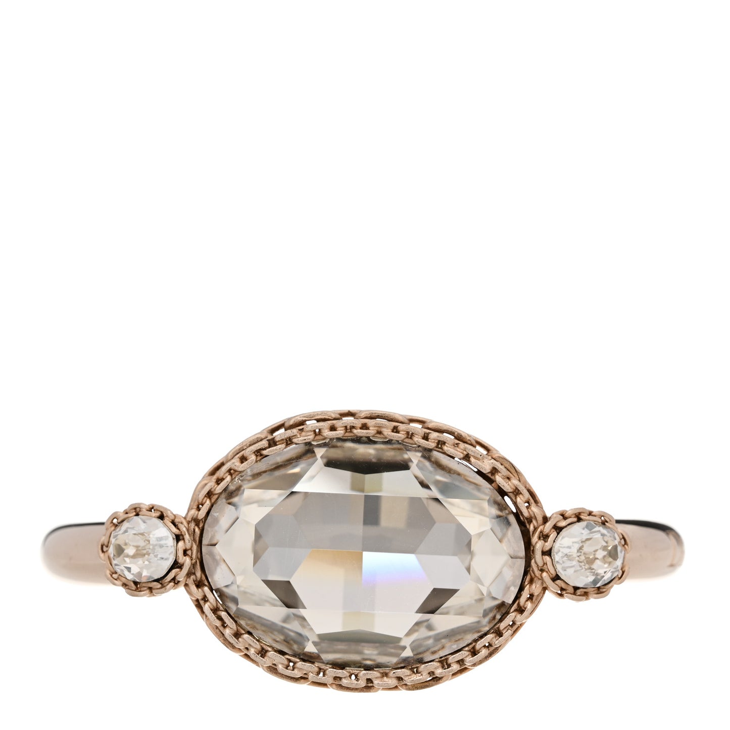 Metal Crystal Cuff Bracelet