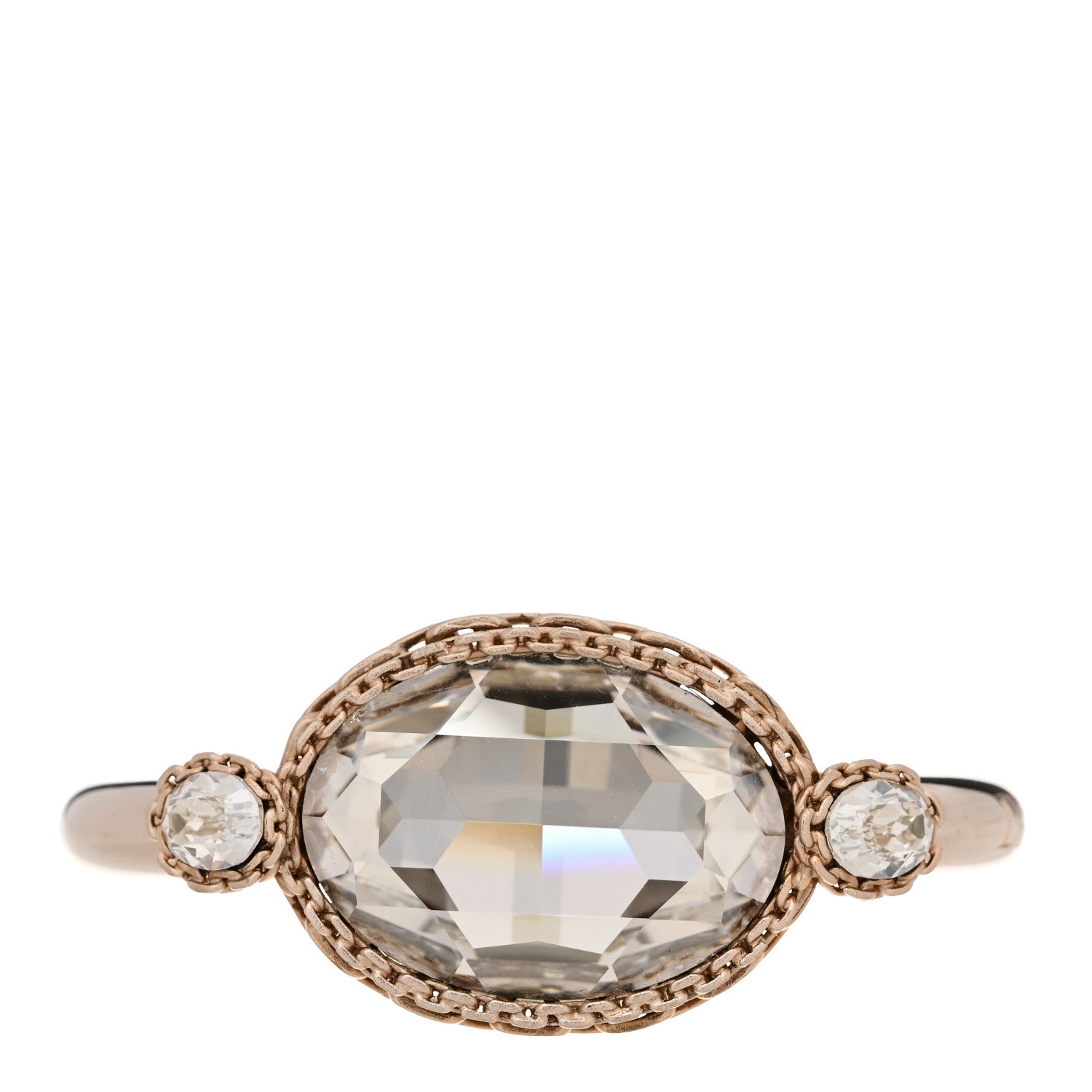 Christian Dior Metal Crystal Cuff Bracelet 1 of 4