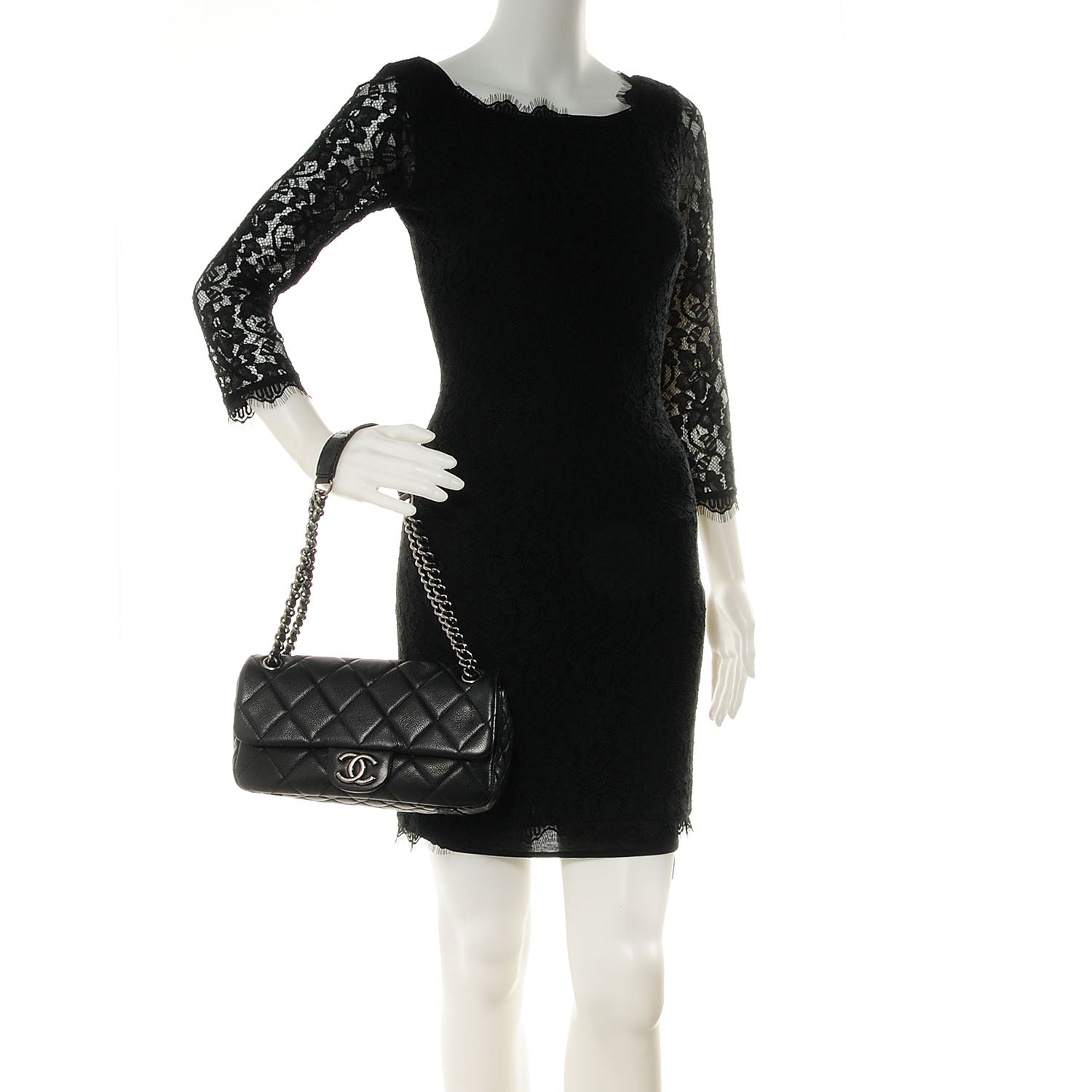 Chanel Caviar Quilted Coco Casual Flap Black 2 of 7