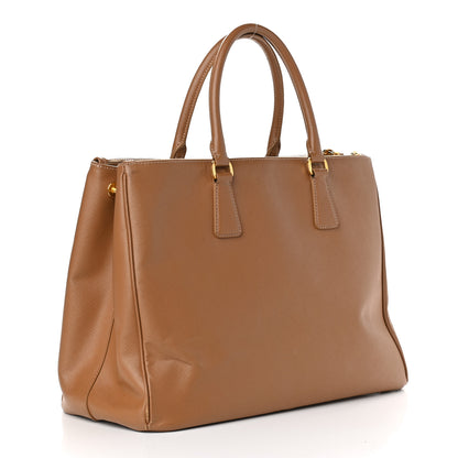 Prada Saffiano Large Galleria Double Zip Tote Caramel 4 of 11