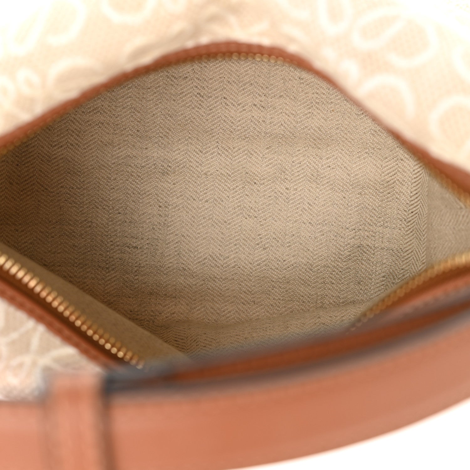 Loewe Jacquard Anagram Calfskin Small Cubi Bag Ecru Tan 5 of 13