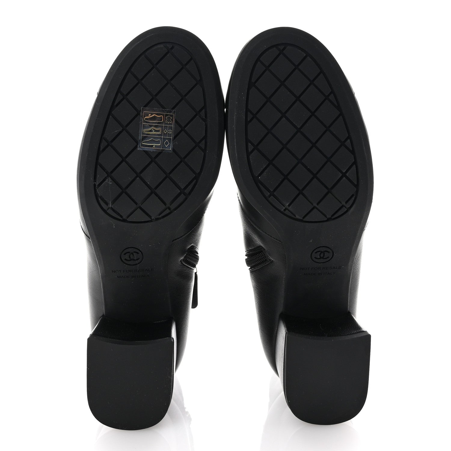 Chanel Stretch Lambskin Cap Toe CC Short Boots 38 Black 6 of 9