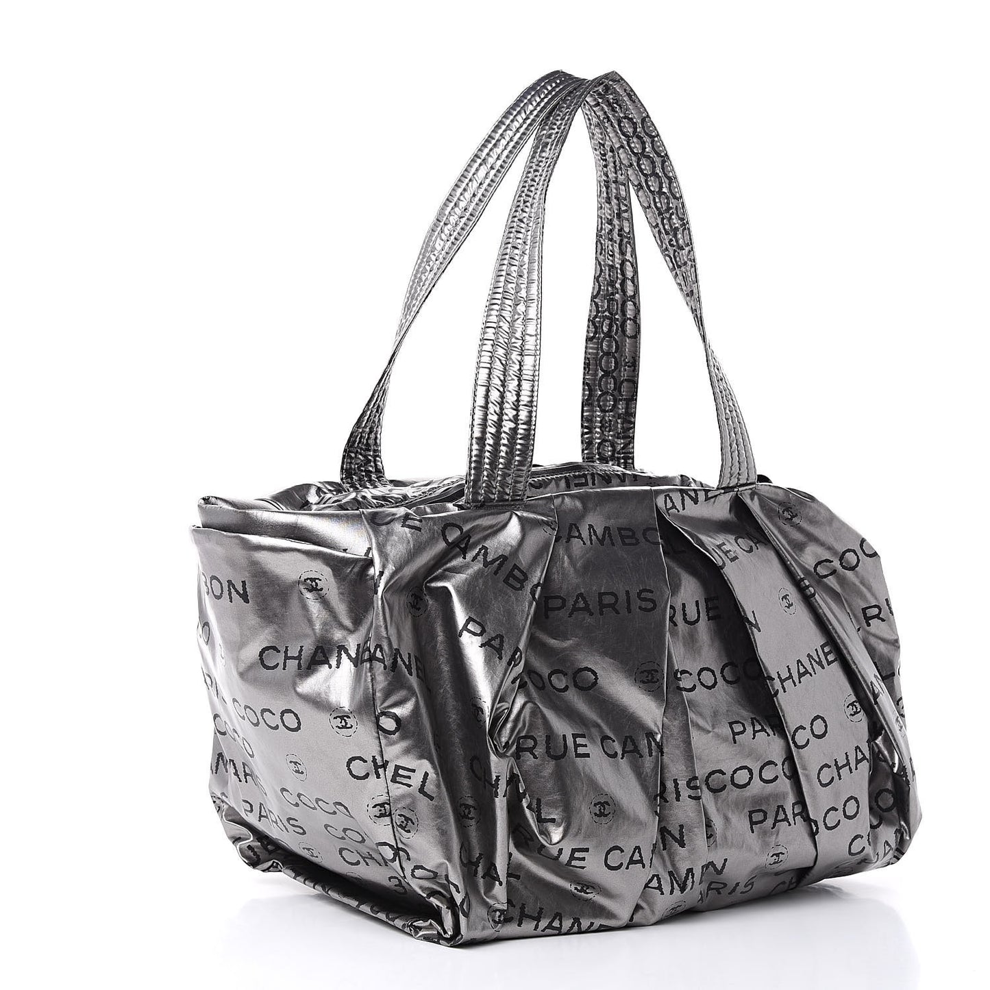 Lacquered Canvas Medium Unlimited Tote Argent Fonce