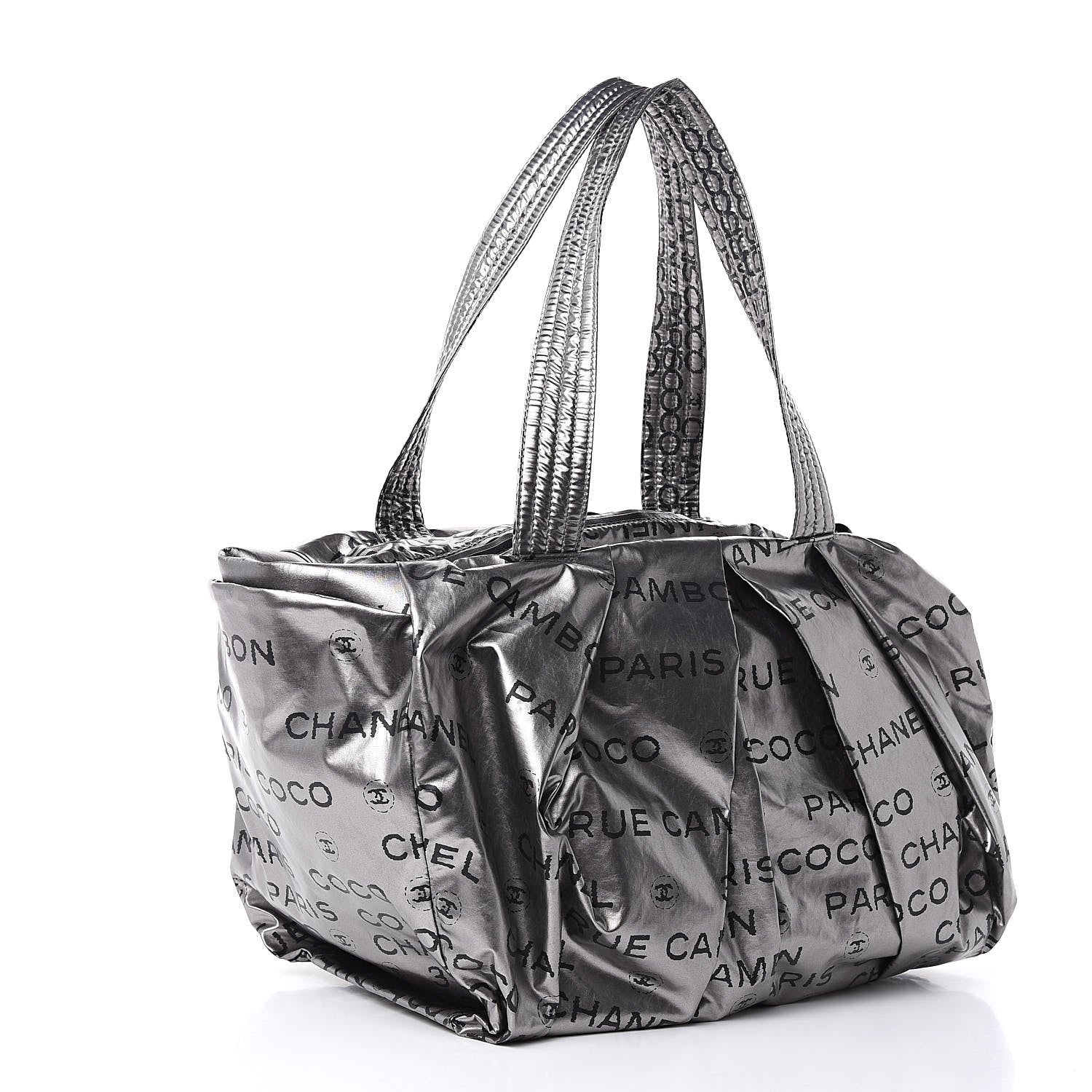 Chanel Lacquered Canvas Medium Unlimited Tote Argent Fonce 3 of 9