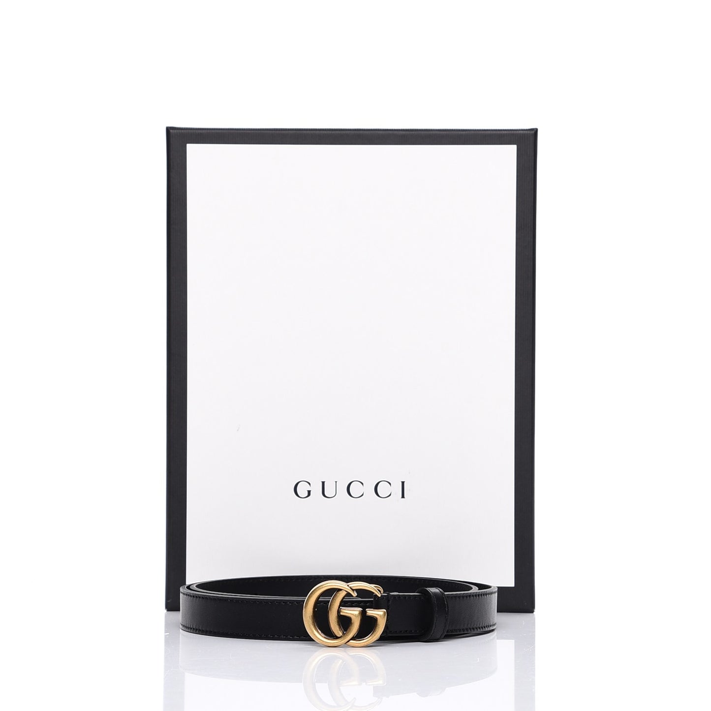 Calfskin Double G 20mm Belt 85 34 Black
