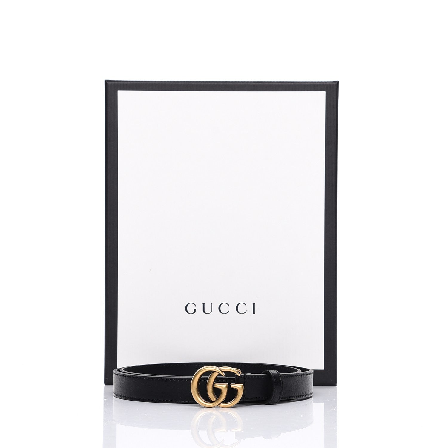 Gucci Calfskin Double G 20mm Belt 85 34 Black 7 of 7