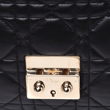 Christian Dior Lambskin Cannage New Lock Pouch Black 10 of 12