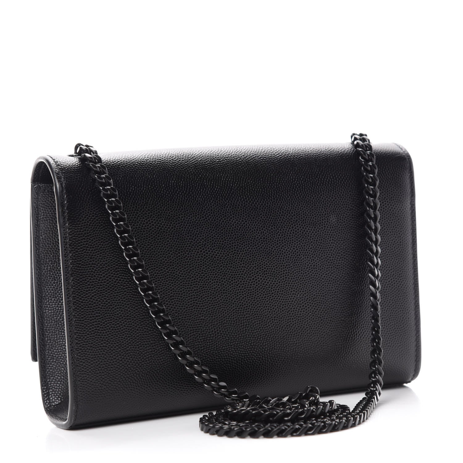 Saint Laurent Grain De Poudre Small Monogram Kate Satchel Black 3 of 10