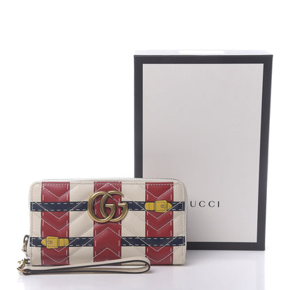 Gucci Calfskin Matelasse Trompe L'Oeil Print GG Marmont Zip Around Wallet 10 of 10