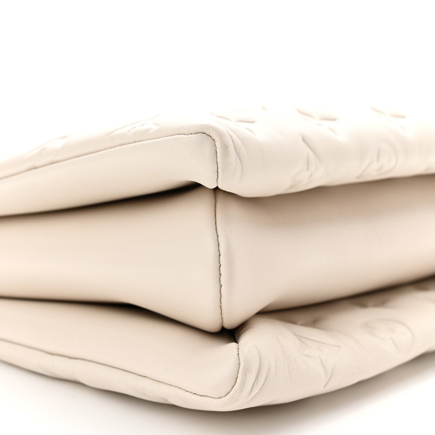 Louis Vuitton Lambskin Embossed Monogram Coussin PM Cream 8 of 10