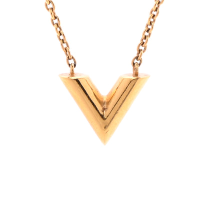 Louis Vuitton Essential V Necklace Gold 3 of 5
