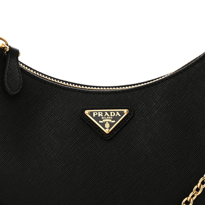 Prada Saffiano Lux Re-Edition 2005 Shoulder Bag Black 7 of 9