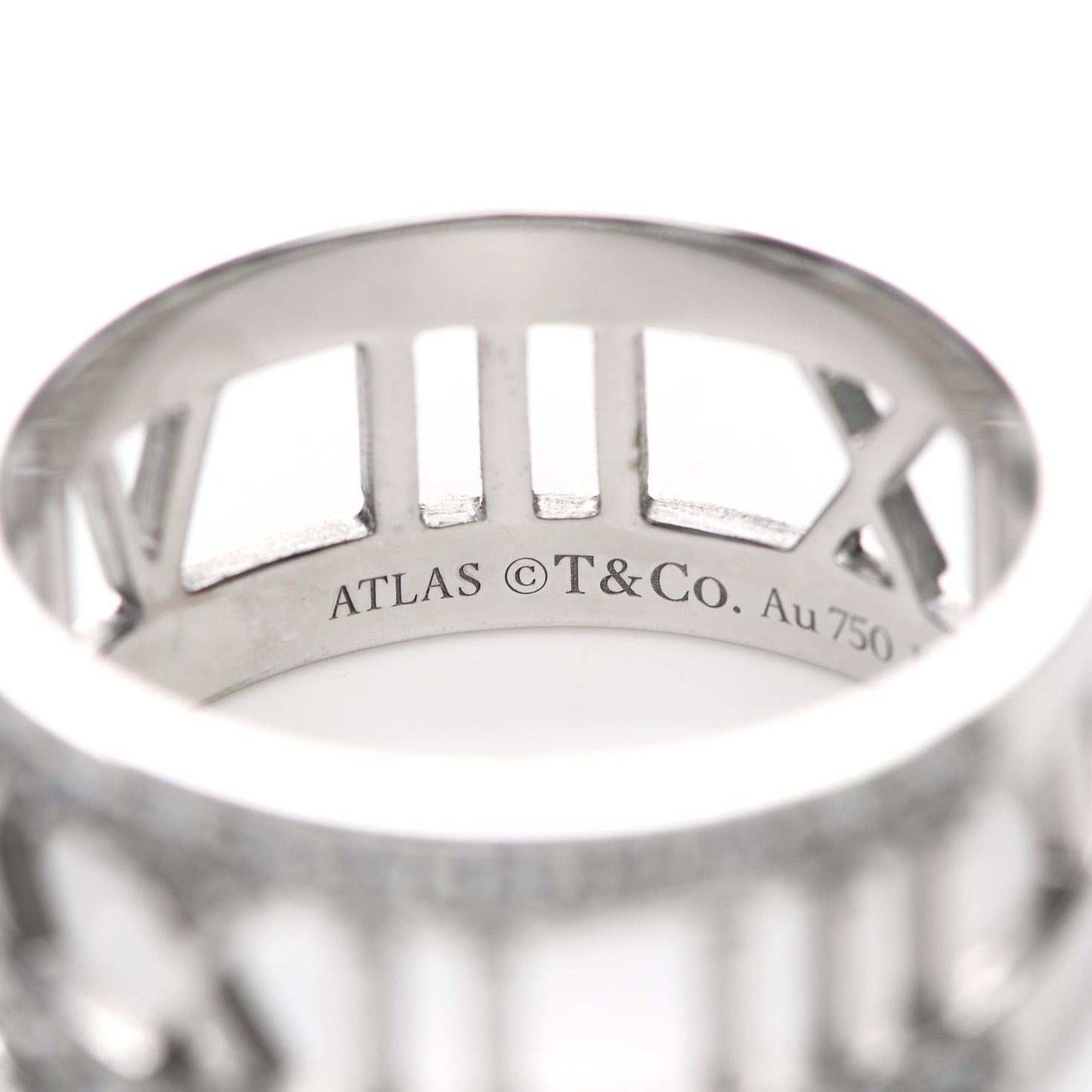 18K White Gold Diamond Wide Atlas Open Ring 57 8